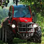 Antonio Carraro Trattore frutteto nei filari a lavoro