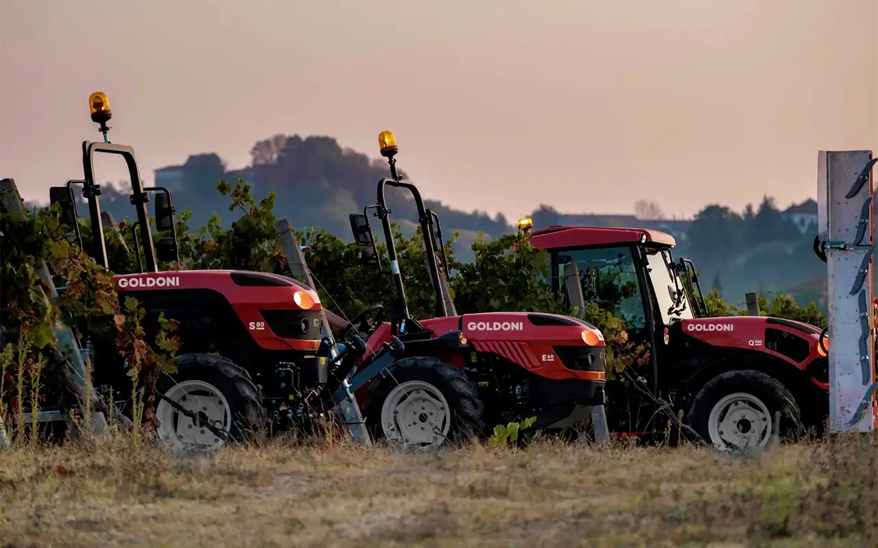 Trattori Goldoni a schiera nei campi concessionario castelvetrano sicilia